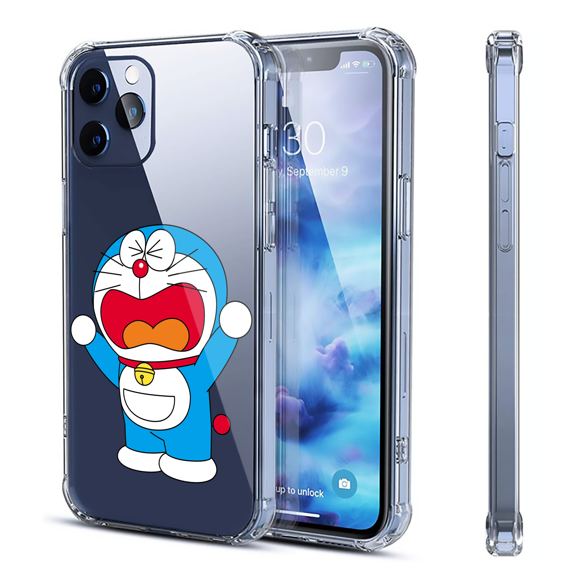 （画像用） ドラえもん Doraemon 【iPhone 12シリーズ対応】透明スマホケース（クリアソフトケース）